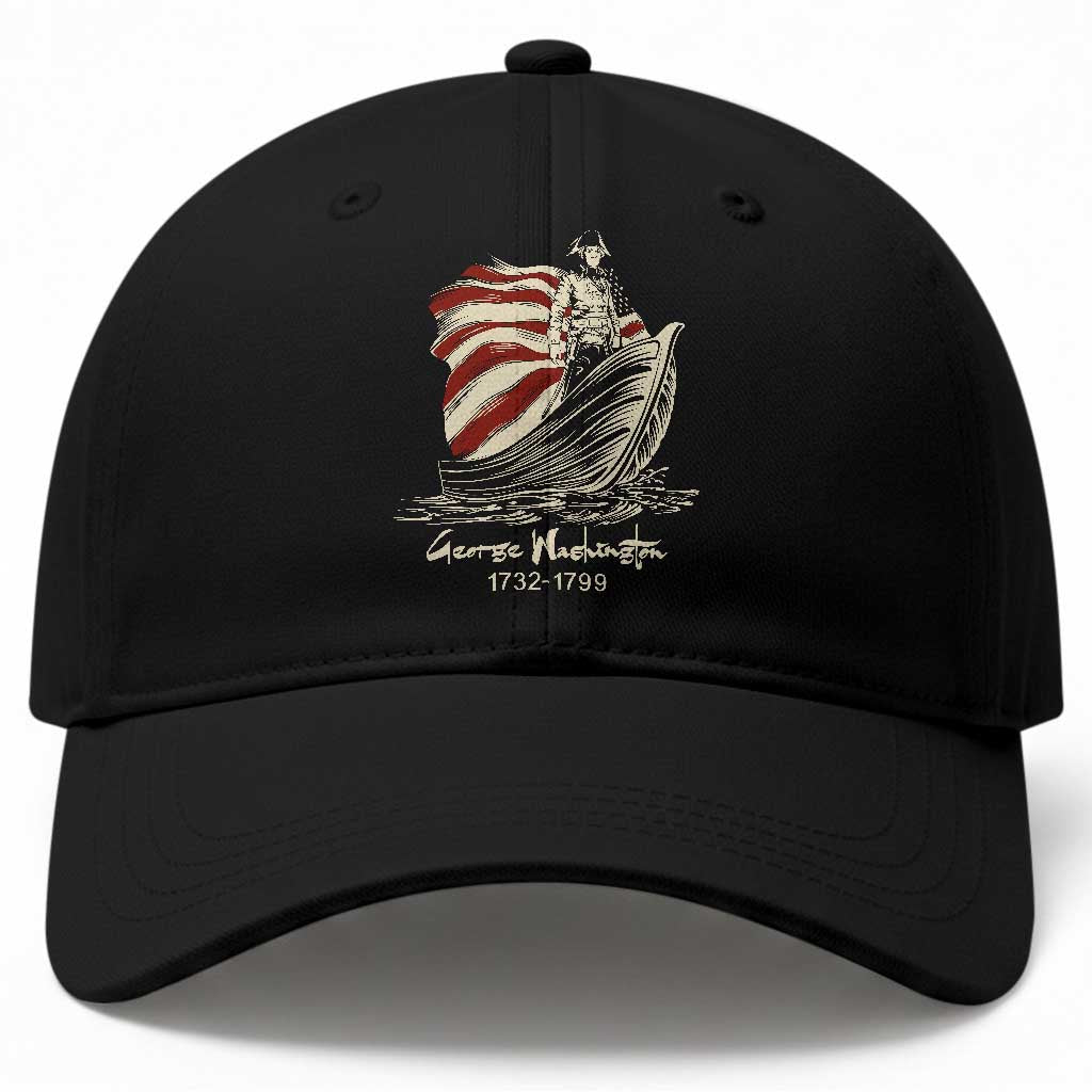 George Washington Crossing The Delaware Patriotic Baseball Cap Vintage American Flag Graphic TS02 Print Your Wear