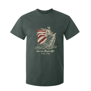 George Washington Crossing The Delaware Patriotic T Shirt For Kid Vintage American Flag Graphic