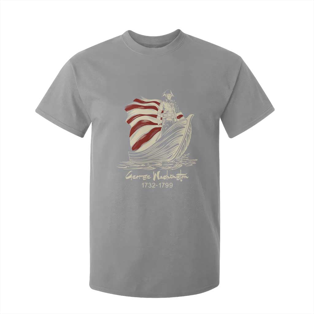George Washington Crossing The Delaware Patriotic T Shirt For Kid Vintage American Flag Graphic