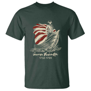 George Washington Crossing The Delaware Patriotic T Shirt Vintage American Flag Graphic