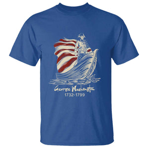 George Washington Crossing The Delaware Patriotic T Shirt Vintage American Flag Graphic
