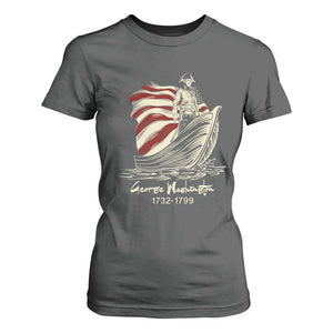 George Washington Crossing The Delaware Patriotic T Shirt For Women Vintage American Flag Graphic