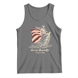 George Washington Crossing The Delaware Patriotic Tank Top Vintage American Flag Graphic