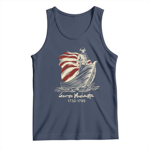 George Washington Crossing The Delaware Patriotic Tank Top Vintage American Flag Graphic
