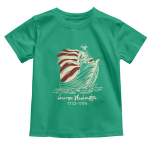 George Washington Crossing The Delaware Patriotic Toddler T Shirt Vintage American Flag Graphic