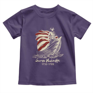 George Washington Crossing The Delaware Patriotic Toddler T Shirt Vintage American Flag Graphic