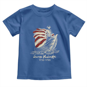 George Washington Crossing The Delaware Patriotic Toddler T Shirt Vintage American Flag Graphic