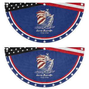 George Washington Crossing The Delaware Patriotic Fan Flag Vintage American Flag Graphic