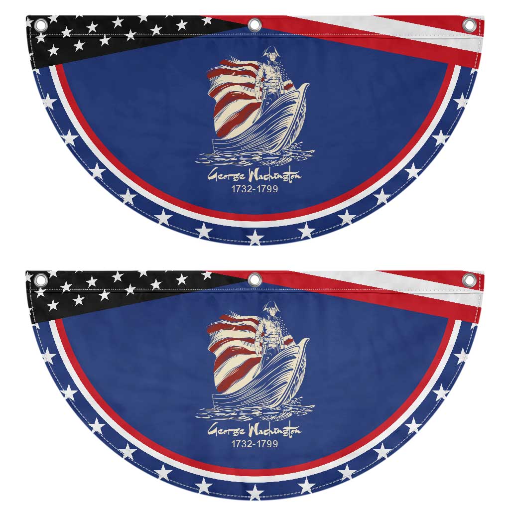 George Washington Crossing The Delaware Patriotic Fan Flag Vintage American Flag Graphic TS02 2pcs pack Classic Navy Print Your Wear