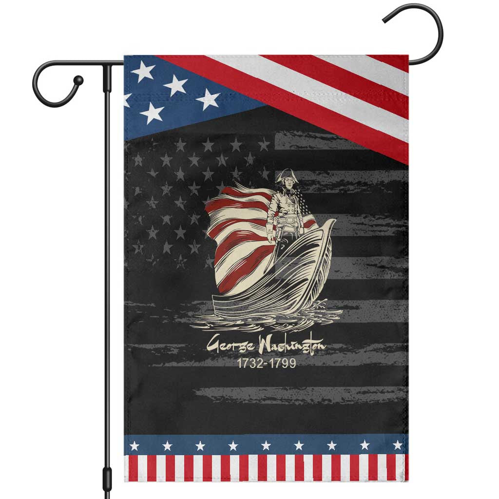 George Washington Crossing The Delaware Patriotic Garden Flag Vintage American Flag Graphic