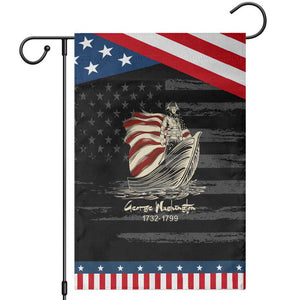 George Washington Crossing The Delaware Patriotic Garden Flag Vintage American Flag Graphic