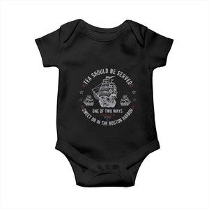 Tea Should Be Served In The Boston Harbor Baby Onesie Funny Sarcastic American History