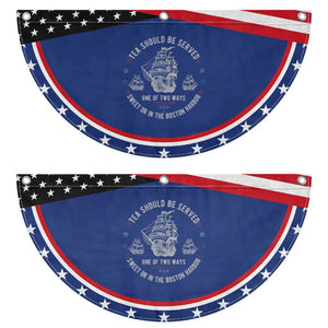 Tea Should Be Served In The Boston Harbor Patriotic Fan Flag Funny Sarcastic American History
