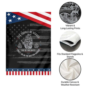 Tea Should Be Served In The Boston Harbor Patriotic Garden Flag Funny Sarcastic American History