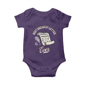 Declaration Of Independence 1776 Funny History Baby Onesie Best Breakup Letter Ever Humor