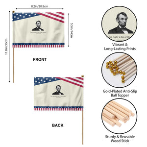 Funny Abraham Lincoln Theatre Dark Humor Patriotic Handheld Flag I'm Not Really A Fan Of The Theater