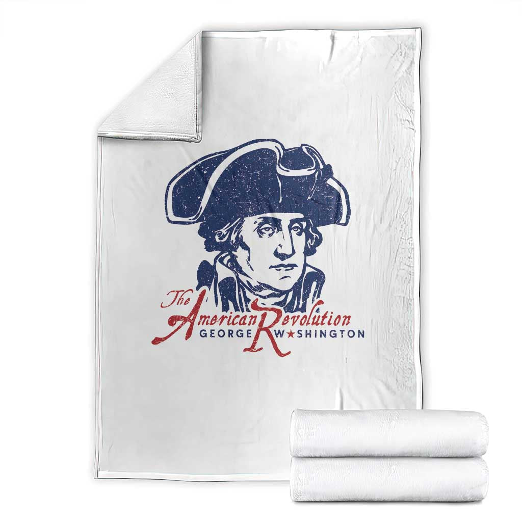 George Washington The American Revolution Throw Blanket Distressed Sketch Historic Patriotic Graphic