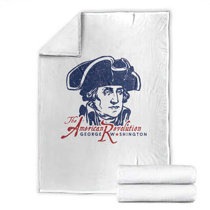 George Washington The American Revolution Throw Blanket Distressed Sketch Historic Patriotic Graphic