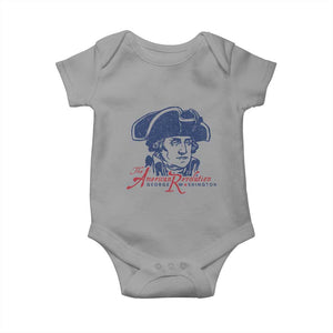 George Washington The American Revolution Baby Onesie Distressed Sketch Historic Patriotic Graphic