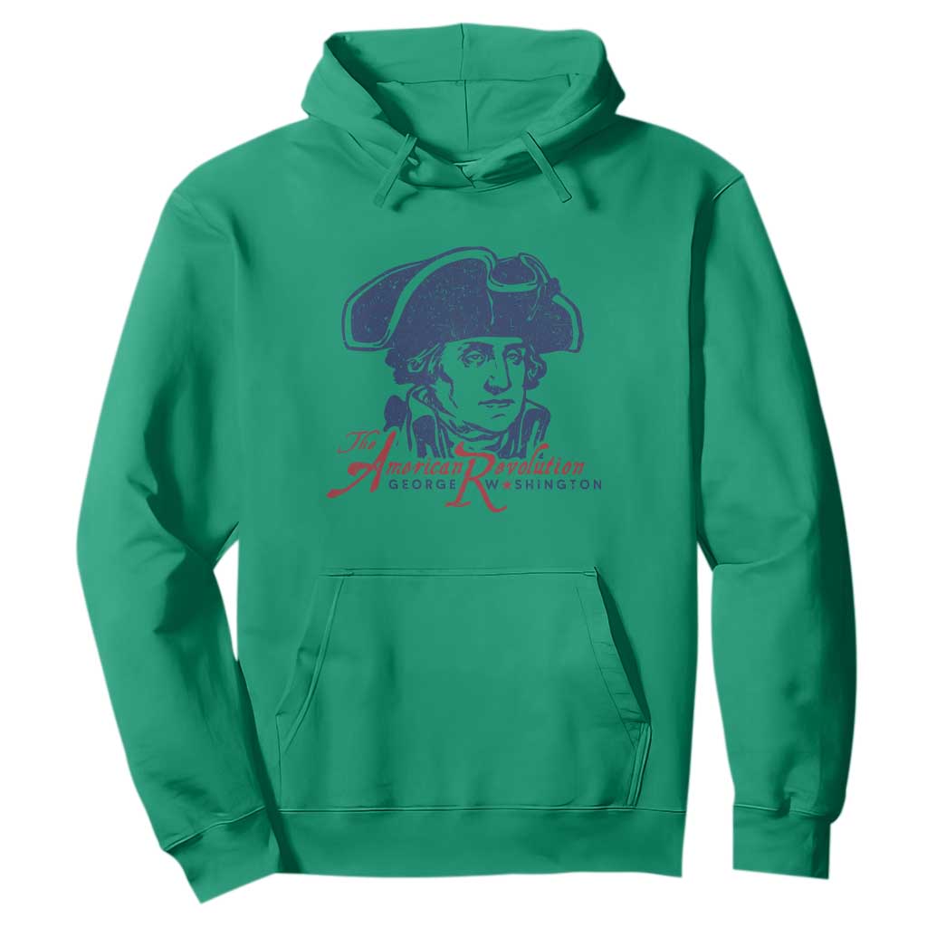 George Washington The American Revolution Hoodie Distressed Sketch Historic Patriotic Graphic