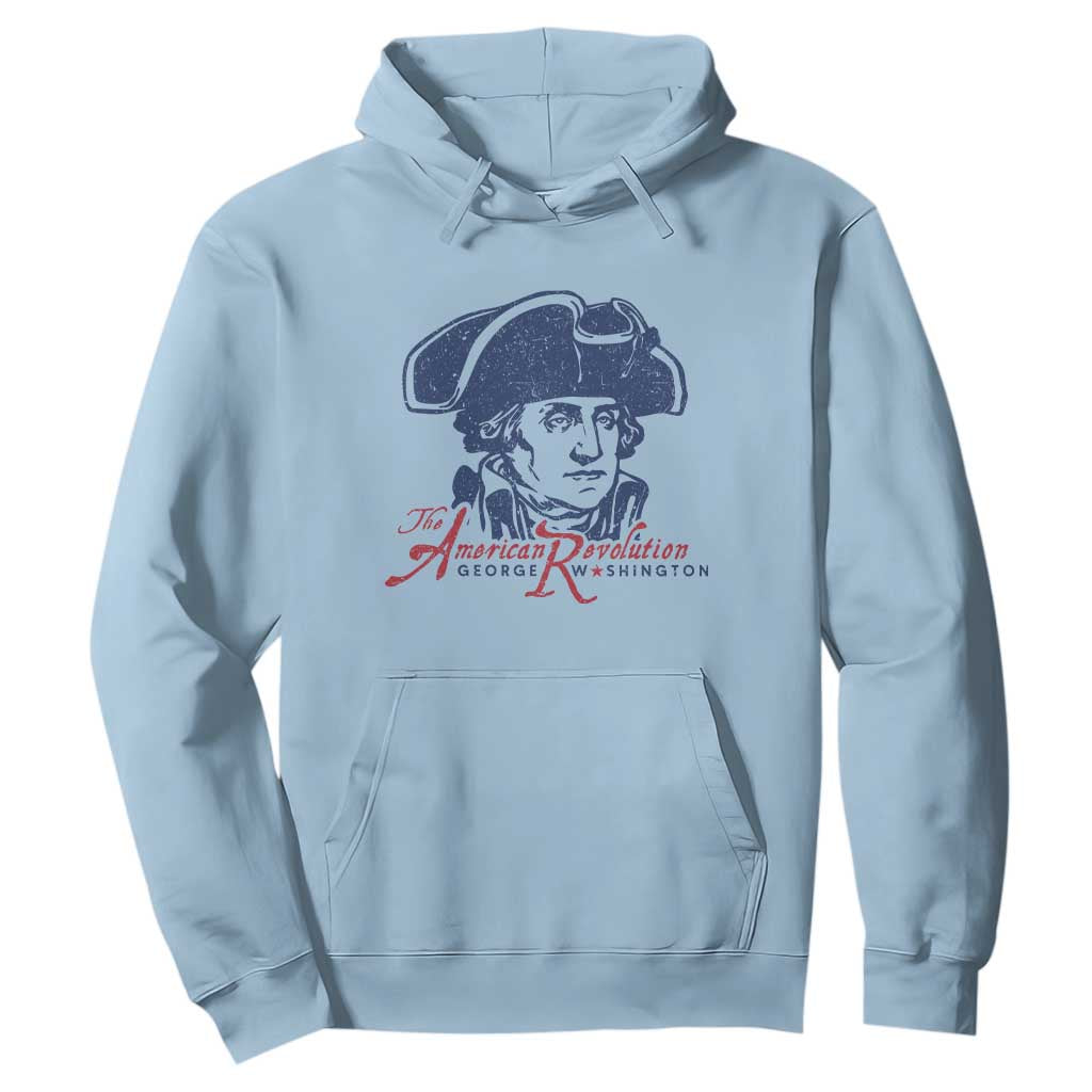 George Washington The American Revolution Hoodie Distressed Sketch Historic Patriotic Graphic