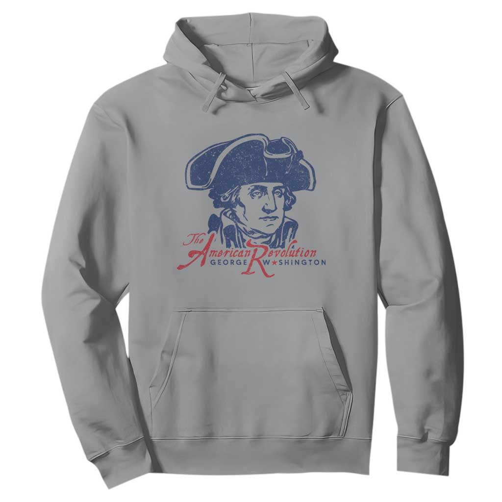 George Washington The American Revolution Hoodie Distressed Sketch Historic Patriotic Graphic