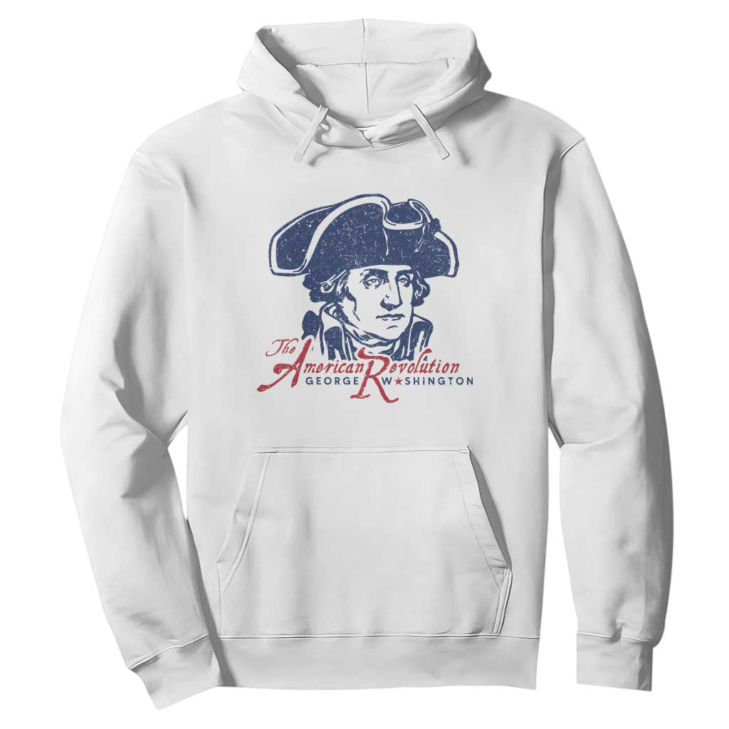 George Washington The American Revolution Hoodie Distressed Sketch Historic Patriotic Graphic
