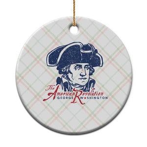 George Washington The American Revolution Ceramic Ornament Distressed Sketch Historic Patriotic Graphic