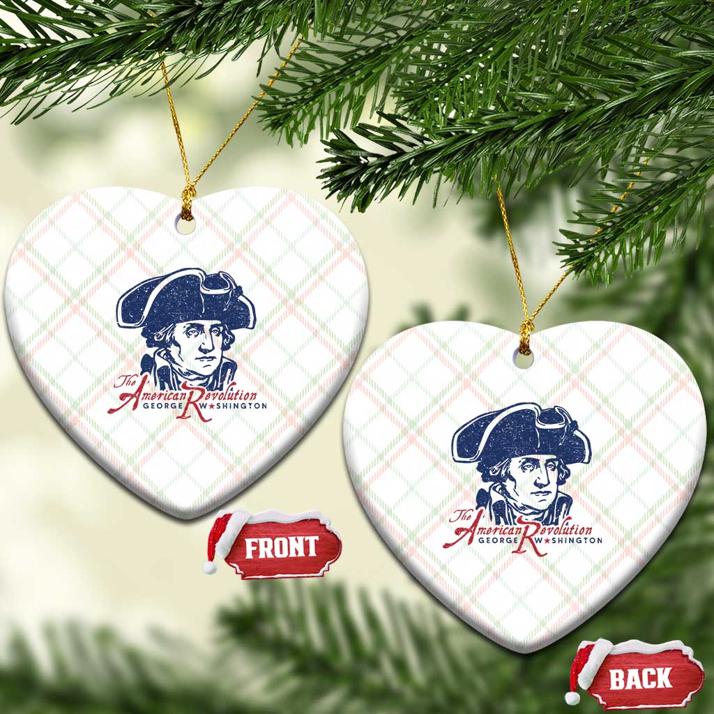 George Washington The American Revolution Ceramic Ornament Distressed Sketch Historic Patriotic Graphic