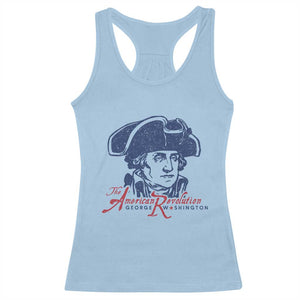George Washington The American Revolution Racerback Tank Top Distressed Sketch Historic Patriotic Graphic