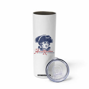 George Washington The American Revolution Skinny Tumbler Distressed Sketch Historic Patriotic Graphic