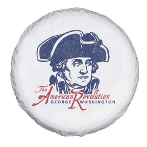 George Washington The American Revolution Spare Tire Cover Distressed Sketch Historic Patriotic Graphic