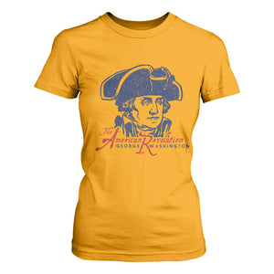 George Washington The American Revolution T Shirt For Women Distressed Sketch Historic Patriotic Graphic