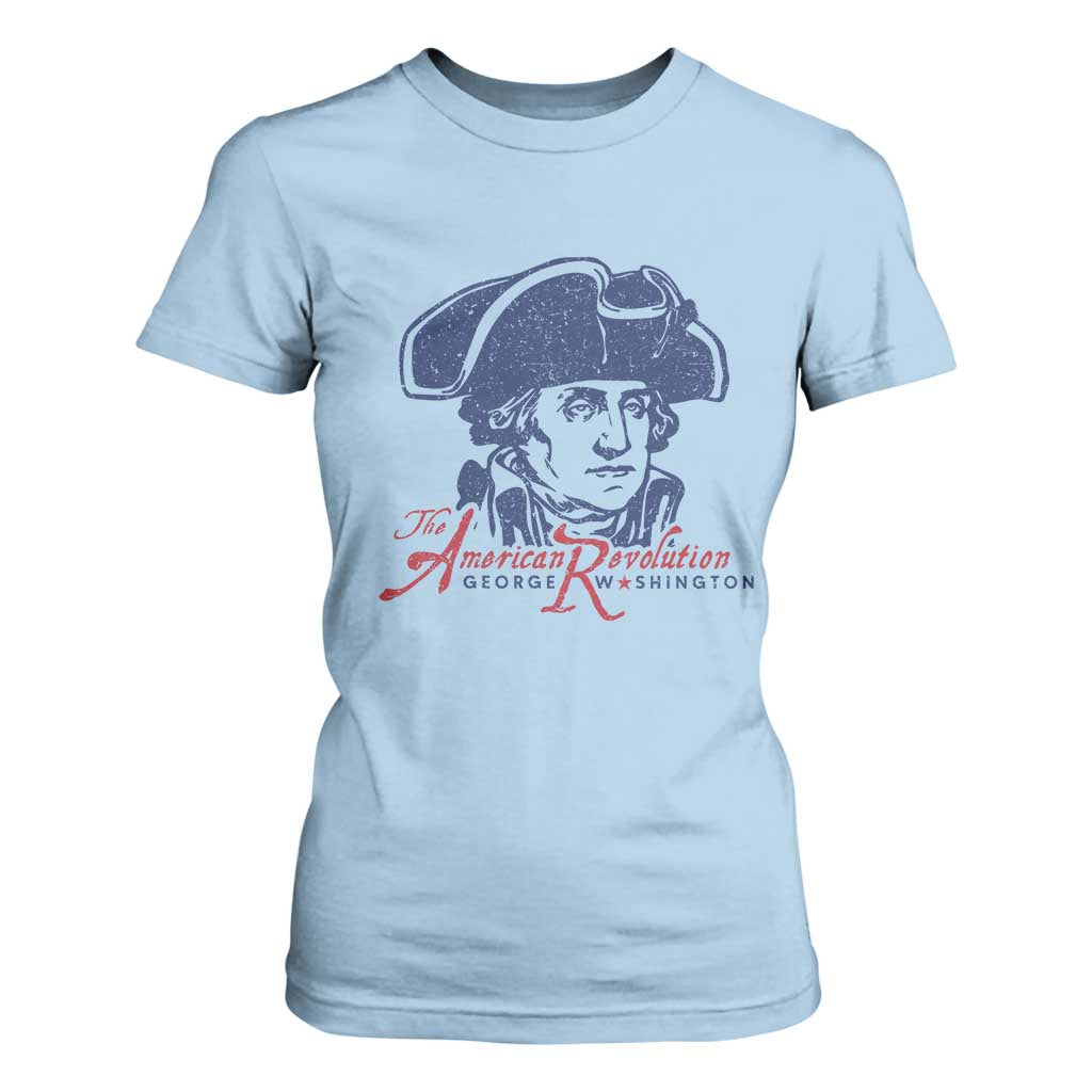 George Washington The American Revolution T Shirt For Women Distressed Sketch Historic Patriotic Graphic