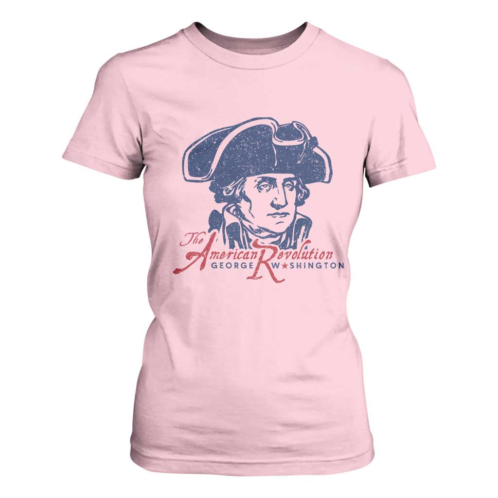 George Washington The American Revolution T Shirt For Women Distressed Sketch Historic Patriotic Graphic