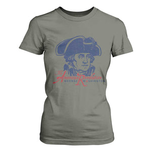 George Washington The American Revolution T Shirt For Women Distressed Sketch Historic Patriotic Graphic