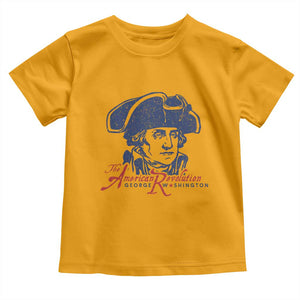 George Washington The American Revolution Toddler T Shirt Distressed Sketch Historic Patriotic Graphic