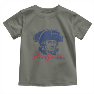 George Washington The American Revolution Toddler T Shirt Distressed Sketch Historic Patriotic Graphic
