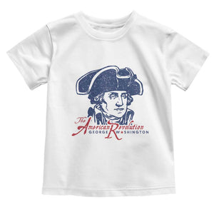 George Washington The American Revolution Toddler T Shirt Distressed Sketch Historic Patriotic Graphic