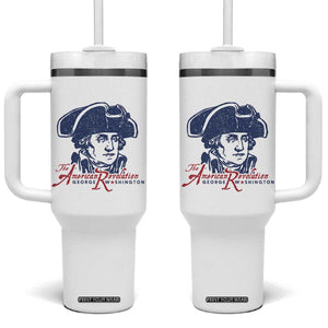George Washington The American Revolution Tumbler With Handle Distressed Sketch Historic Patriotic Graphic