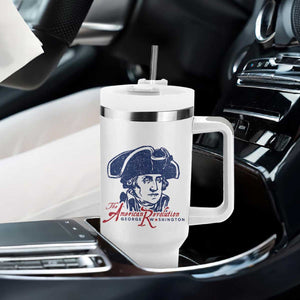 George Washington The American Revolution Tumbler With Handle Distressed Sketch Historic Patriotic Graphic