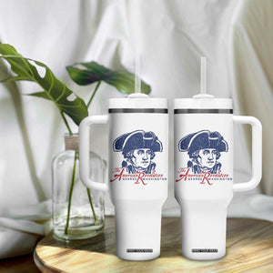 George Washington The American Revolution Tumbler With Handle Distressed Sketch Historic Patriotic Graphic