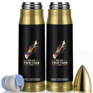 The OG Thirteen 1776 Original Colonies Map Bullet Tumbler Funny Retro American History