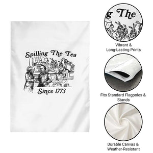 Spilling The Tea Since 1773 Garden Flag Boston Tea Party Vintage Historical Sketch Graphic