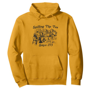 Spilling The Tea Since 1773 Hoodie Boston Tea Party Vintage Historical Sketch Graphic