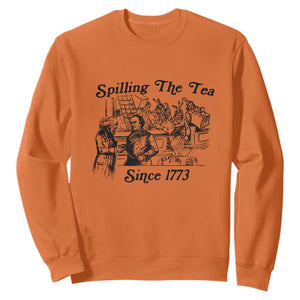 Spilling The Tea Since 1773 Sweatshirt Boston Tea Party Vintage Historical Sketch Graphic
