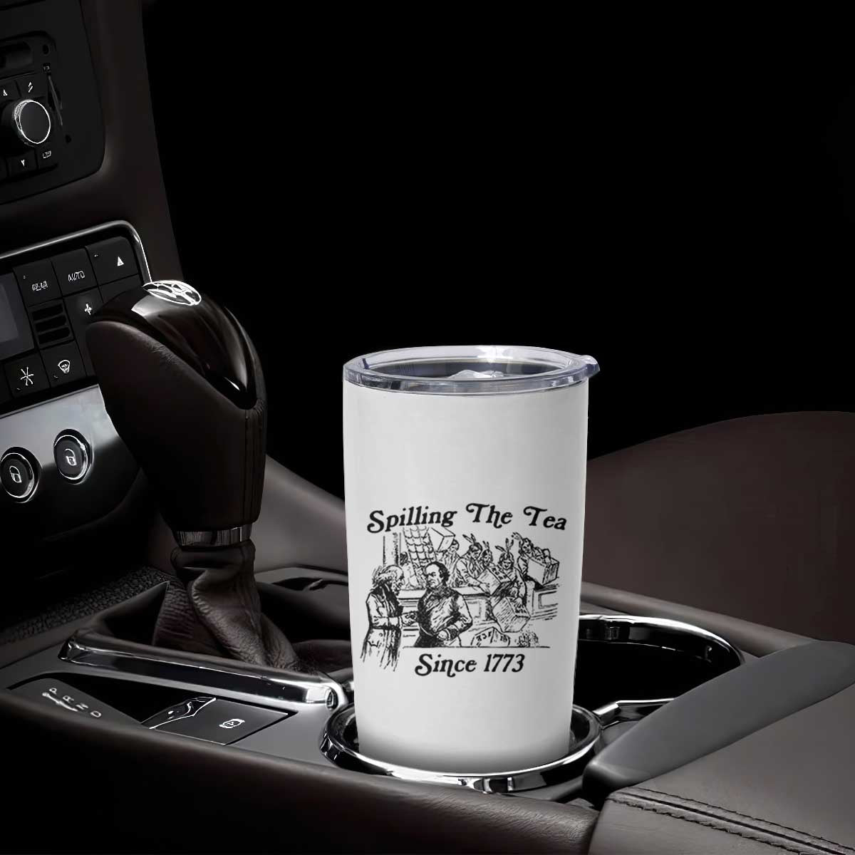 Spilling The Tea Since 1773 Tumbler Cup Boston Tea Party Vintage Historical Sketch Graphic