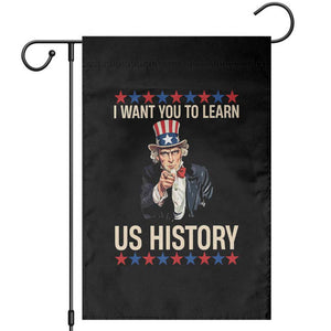 Uncle Sam I Want You To Learn US History Garden Flag Patriotic Teachers Students