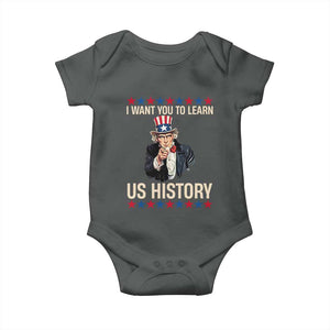 Uncle Sam I Want You To Learn US History Baby Onesie Patriotic Teachers Students