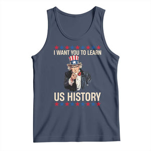 Uncle Sam I Want You To Learn US History Tank Top Patriotic Teachers Students